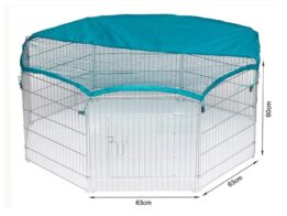 Wire Pet Playpen with waterproof polyester cloth 8 panels size 63x 60cm 06-0114 petproduct.com.cn
