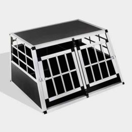 Aluminum Dog cage Small Double Door Dog cage 65a 89cm 06-0770 petproduct.com.cn