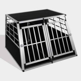Aluminum Dog cage size 104cm Large Double Door Dog cage 65a 06-0775 petproduct.com.cn