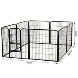 80cm Large Custom Pet Wire Playpen Outdoor Dog Kennel Metal Dog Fence 06-0125 petproduct.com.cn