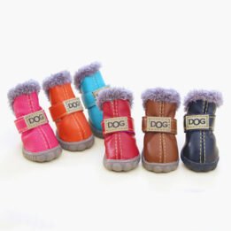 Pet Plus Velvet Puppy Shoes Warm Foot Covers Ugg Bootss petproduct.com.cn