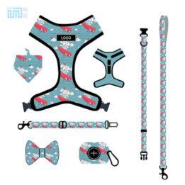 Pet harness factory new dog leash vest-style printed dog harness set small and medium-sized dog leash 109-0006 petproduct.com.cn