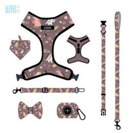 Pet harness factory new dog leash vest-style printed dog harness set small and medium-sized dog leash 109-0010 petproduct.com.cn