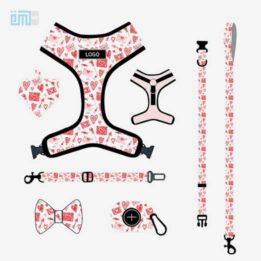 Pet harness factory new dog leash vest-style printed dog harness set small and medium-sized dog leash 109-0017 petproduct.com.cn