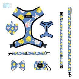 Pet harness factory new dog leash vest-style printed dog harness set small and medium-sized dog leash 109-0018 petproduct.com.cn
