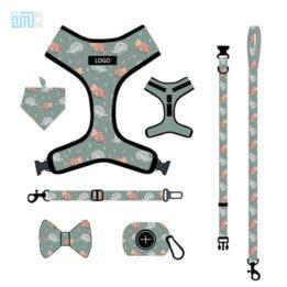 Pet harness factory new dog leash vest-style printed dog harness set small and medium-sized dog leash 109-0025 petproduct.com.cn