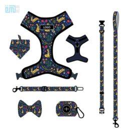 Pet harness factory new dog leash vest-style printed dog harness set small and medium-sized dog leash 109-0027 petproduct.com.cn