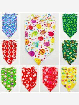 Easter Irish day Valentine's Day pet drool towel cat dog triangle scarf