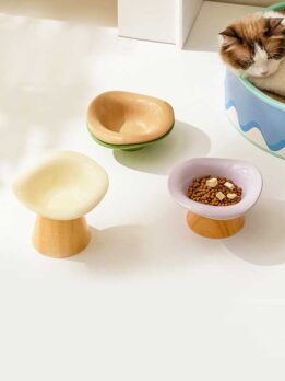 Wholesale split ceramic cat bowl pet bowl drinking bowl dog bowsl