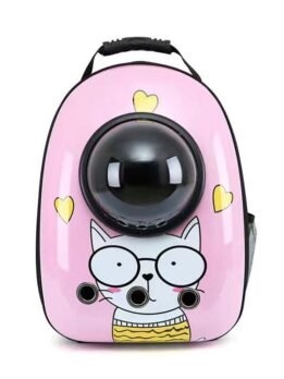 Pink Meow Miss Upgraded Side-Opening Pet Cat Backpack 103-45028 petproduct.com.cn