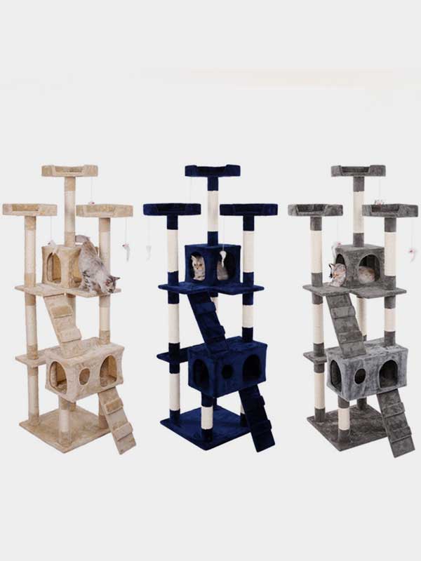Fábrica de árvore de gato de madeira $ 23,28 Plataforma OEM Coluna de sisal Estrutura de escalada para gato 06-1171 petproduct.com.cn