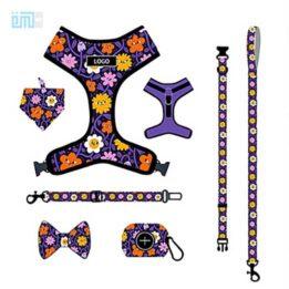 Pet harness factory new dog leash vest-style printed dog harness set small and medium-sized dog leash 109-0021 petproduct.com.cn