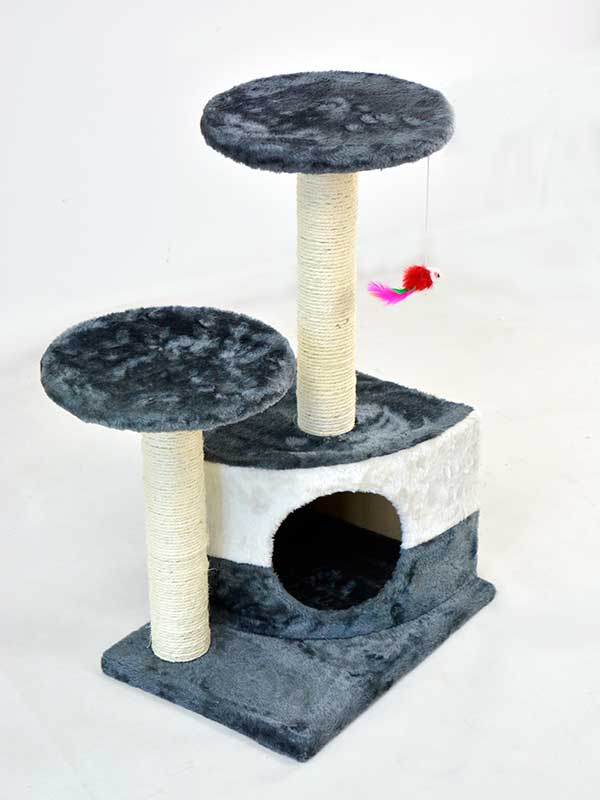 Árbol de gatito de juguete de ratón de plataforma de habitación de gato de escalada de gato de dos colores 06-0009 petproduct.com.cn
