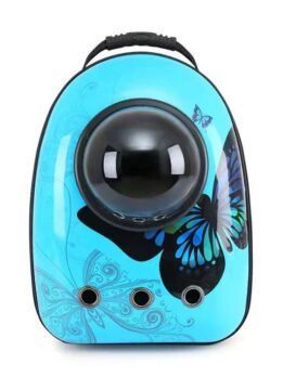 Blue butterfly upgraded side opening pet cat backpack 103-45017 petproduct.com.cn