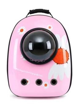 Pink Daisy Upgraded Side Opening Pet Cat Backpack 103-45021 petproduct.com.cn