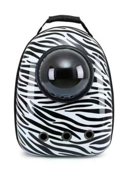 Zebra pattern upgraded side opening pet cat backpack 103-45025 petproduct.com.cn
