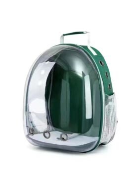 Transparent green pet cat backpack with side opening 103-45057 petproduct.com.cn