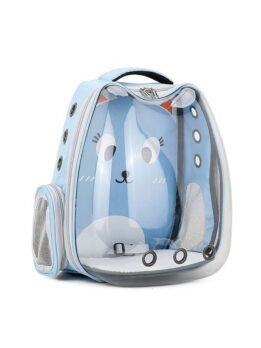 Light Blue Transparent Breathable Cat Backpack Pet Bag 103-45085 petproduct.com.cn