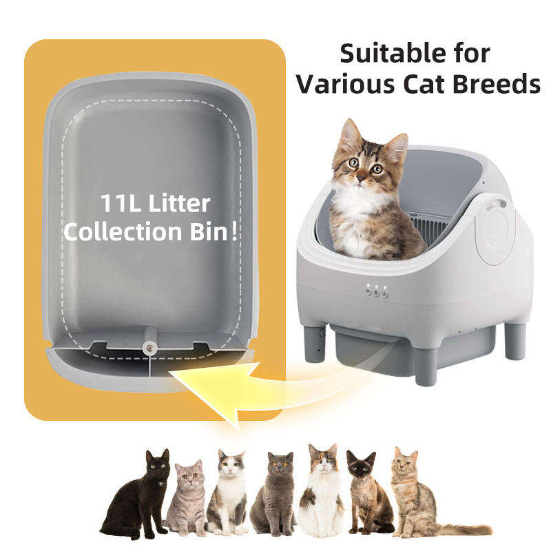 Wholesale New Design Automatic Cat Litter Box APP Control Dual Safety Sensors Self Cleaning Litter Box with Open-Top Design 116-5901 Pet Products Factory, OEM Manufacturer, Supplier, Agent petproduct.com.cn Smart Cat litter box, Cat Litter Box, Cat Litter Box & Accessories, Cat Litter Box And Accessories