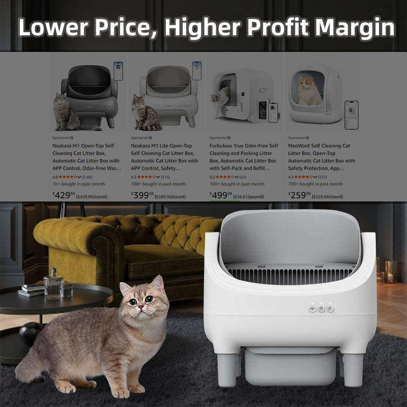 Wholesale New Design Automatic Cat Litter Box APP Control Dual Safety Sensors Self Cleaning Litter Box with Open-Top Design 116-5901 Pet Products Factory, OEM Manufacturer, Supplier, Agent petproduct.com.cn Smart Cat litter box, Cat Litter Box, Cat Litter Box & Accessories, Cat Litter Box And Accessories