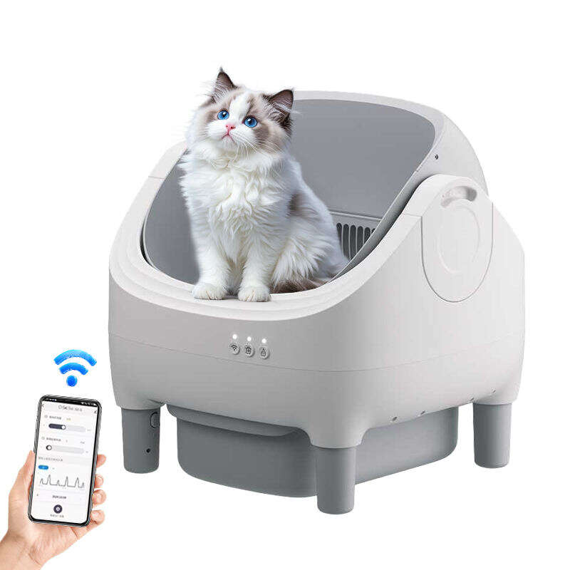 Wholesale New Design Automatic Cat Litter Box APP Control Dual Safety Sensors Self Cleaning Litter Box with Open-Top Design 116-5901 Pet Products Factory, OEM Manufacturer, Supplier, Agent petproduct.com.cn Smart Cat litter box, Cat Litter Box, Cat Litter Box & Accessories, Cat Litter Box And Accessories