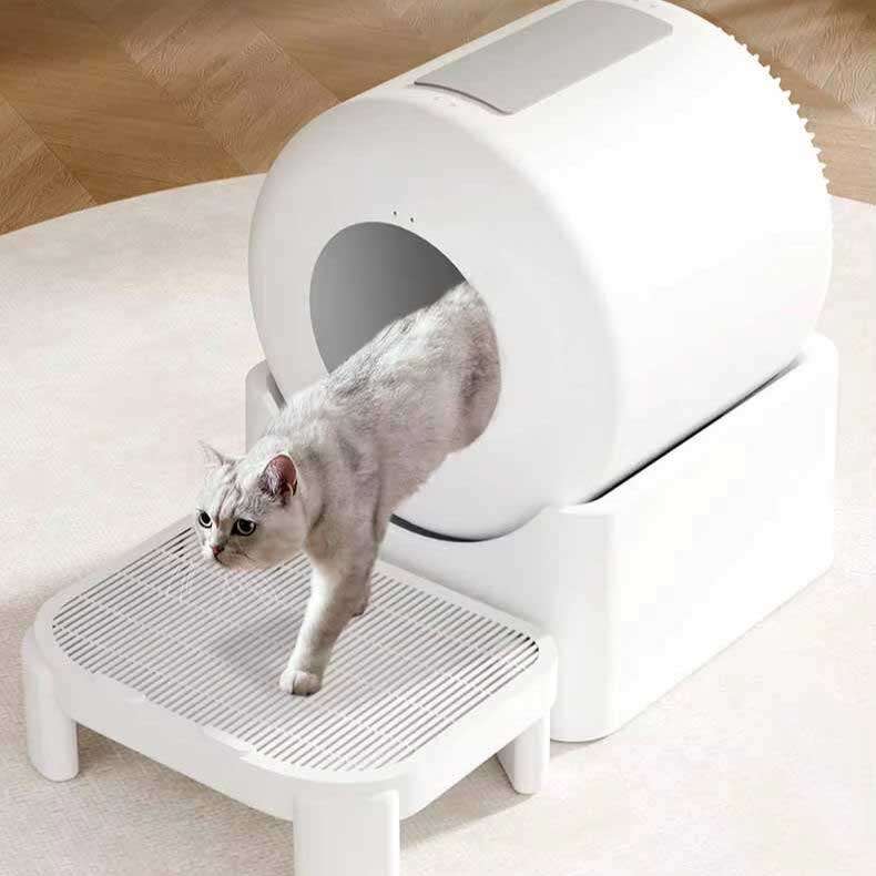 Multiple Cats Smart Lavatory White Automatic Self-Cleaning Cat Litter Box App Controlled with Health Monitoring 116-5907 Pet Products Factory, OEM Manufacturer, Supplier, Agent petproduct.com.cn Smart Cat litter box, Cat Litter Box, Cat Litter Box & Accessories, Cat Litter Box And Accessories