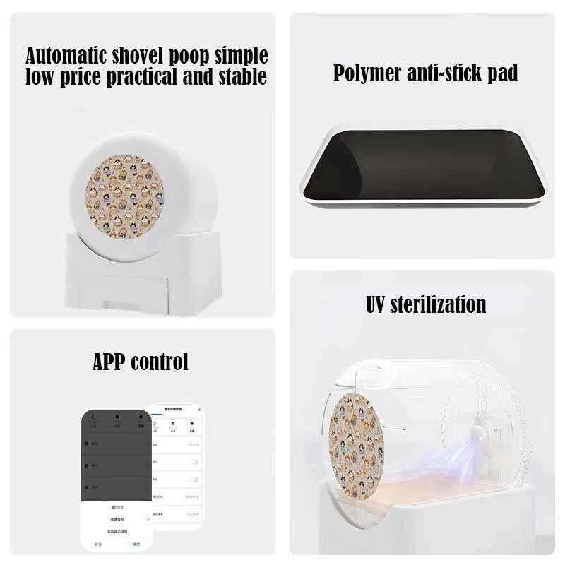 Multiple Cats Smart Lavatory White Automatic Self-Cleaning Cat Litter Box App Controlled with Health Monitoring 116-5907 Pet Products Factory, OEM Manufacturer, Supplier, Agent petproduct.com.cn Smart Cat litter box, Cat Litter Box, Cat Litter Box & Accessories, Cat Litter Box And Accessories
